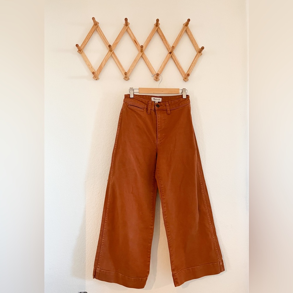 Madewell Rust color wide leg jeans